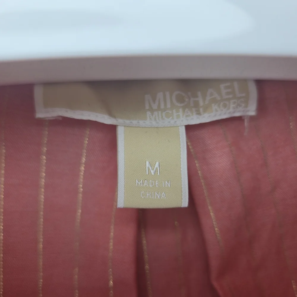Michael Kors Melon Blouse‎ with Gold Metallic Details